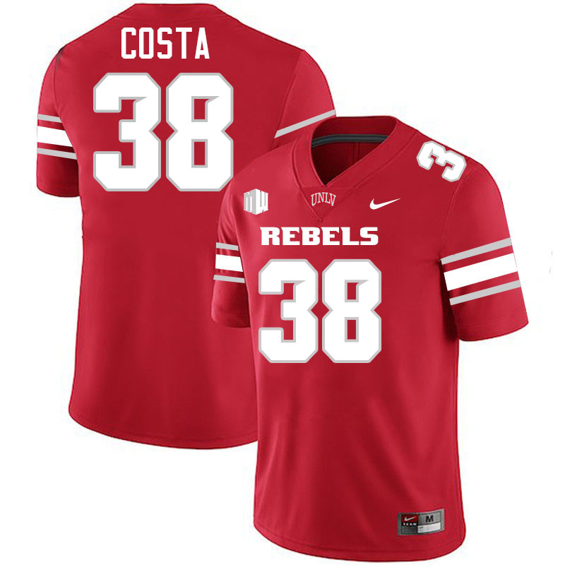 #38 Caden Costa UNLV Rebels College Football Jersey Stitched-Scarlet